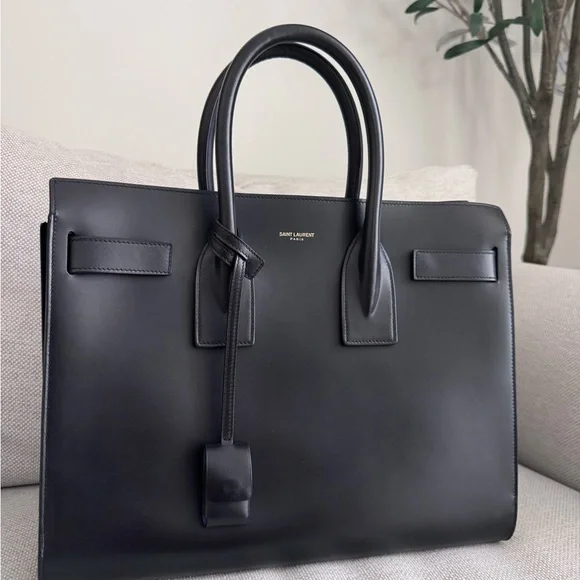 Saint Laurent Black Sac De Jour Bag - Picture 1 of 13